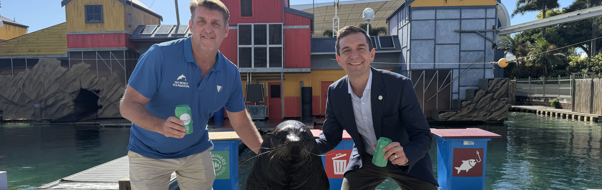 Seal-ebrating 500,000 containers returned at SeaWorld | Containers for Change Queensland