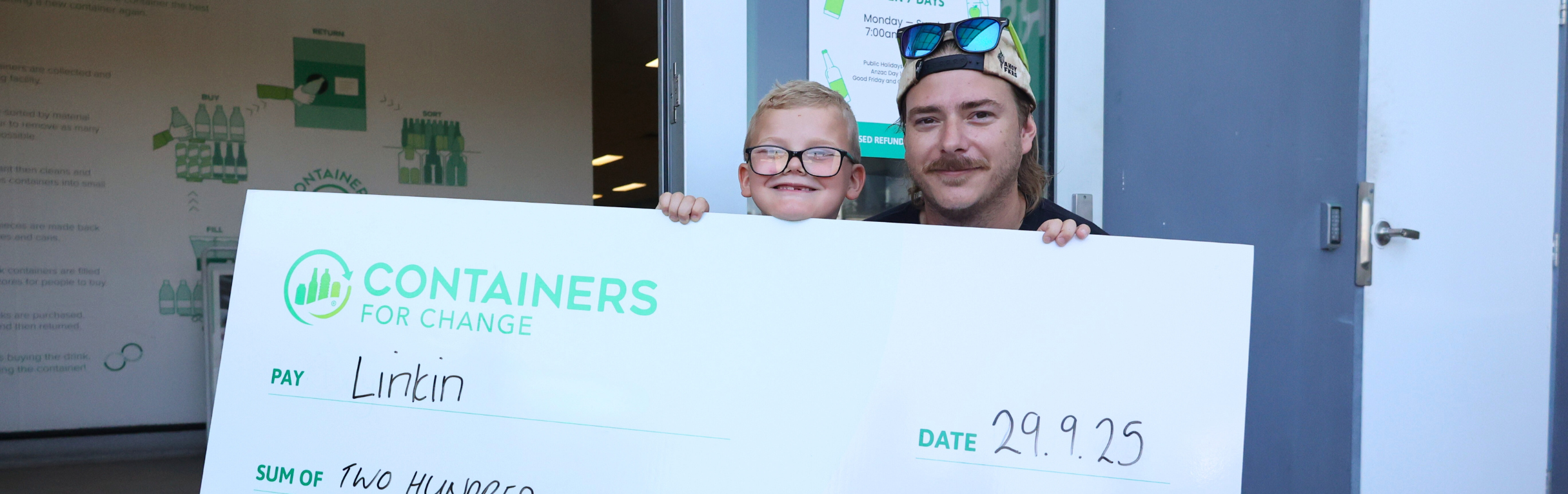 Lucky Linkin Returns 200 Millionth Container at Crestmead Depot | Containers for Change Queensland
