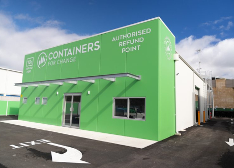 A Containers for Change authorised refund point building.
